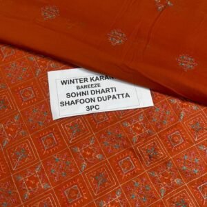 Bareeze Winter Karandi 3pc With Sonydarti Chiffon Duppata Mk - 2
