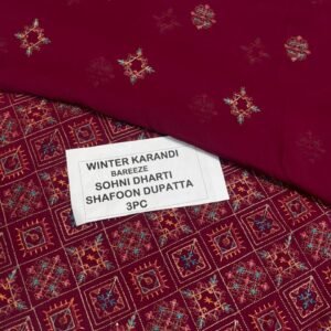 Bareeze Winter Karandi 3pc With Sonydarti Chiffon Duppata Mk - 3