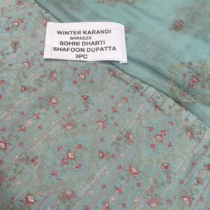 Bareeze Winter Karandi 3pc With Sonydarti Chiffon Duppata Mk - 4