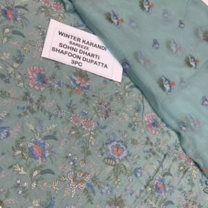Bareeze Winter Karandi 3pc With Sonydarti Chiffon Duppata Mk - 6