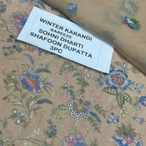 Bareeze Winter Karandi 3pc With Sonydarti Chiffon Duppata Mk - 9