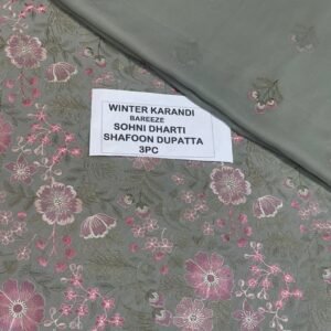 Bareeze Winter Karandi 3pc With Sonydarti Chiffon Duppata Mk - 13