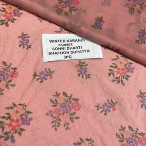Bareeze Winter Karandi 3pc With Sonydarti Chiffon Duppata Mk - 14