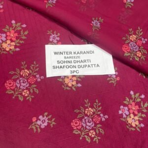 Bareeze Winter Karandi 3pc With Sonydarti Chiffon Duppata Mk - 16