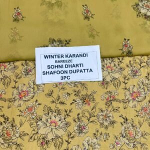 Bareeze Winter Karandi 3pc With Sonydarti Chiffon Duppata Mk - 57