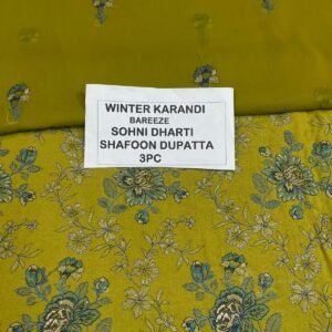 Bareeze Winter Karandi 3pc With Sonydarti Chiffon Duppata Mk - 63