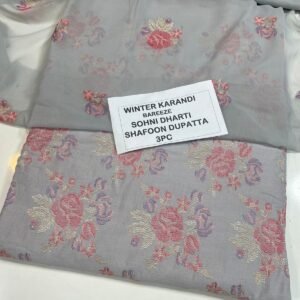 Bareeze Winter Karandi 3pc With Sonydarti Chiffon Duppata Mk - 67