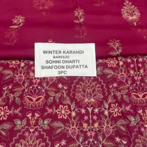 Bareeze Winter Karandi 3pc With Sonydarti Chiffon Duppata Mk - 71