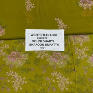 Bareeze Winter Karandi 3pc With Sonydarti Chiffon Duppata Mk - 72