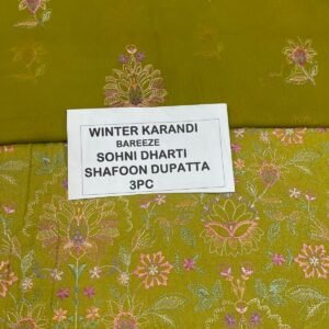 Bareeze Winter Karandi 3pc With Sonydarti Chiffon Duppata Mk - 73