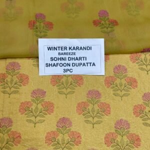 Bareeze Winter Karandi 3pc With Sonydarti Chiffon Duppata Mk - 74