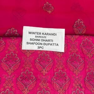 Bareeze Winter Karandi 3pc With Sonydarti Chiffon Duppata Mk - 83