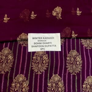 Bareeze Winter Karandi 3pc With Sonydarti Chiffon Duppata Mk - 88