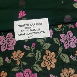 Bareeze Winter Karandi 3pc With Sonydarti Chiffon Duppata Mk - 91