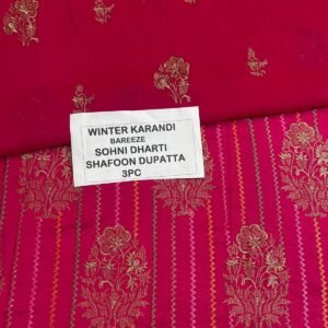 Bareeze Winter Karandi 3pc With Sonydarti Chiffon Duppata Mk - 93