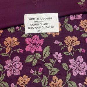 Bareeze Winter Karandi 3pc With Sonydarti Chiffon Duppata Mk - 97