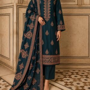 Bareeze Winter Shawl 3PC Suit Mk - 29