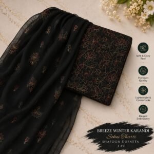 Bareeze Winter Karandi 3pc With Sonydarti Chiffon Duppata Mk - 51