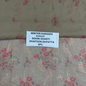 Bareeze Winter Karandi 3pc With Sonydarti Chiffon Duppata Mk - 27