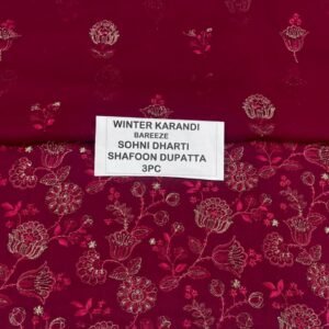 Bareeze Winter Karandi 3pc With Sonydarti Chiffon Duppata Mk - 28