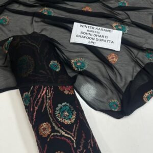 Bareeze Winter Karandi 3pc With Sonydarti Chiffon Duppata Mk - 34