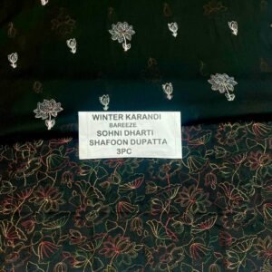 Bareeze Winter Karandi 3pc With Sonydarti Chiffon Duppata Mk - 35