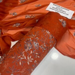 Bareeze Winter Karandi 3pc With Sonydarti Chiffon Duppata Mk - 37