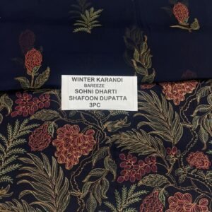 Bareeze Winter Karandi 3pc With Sonydarti Chiffon Duppata Mk - 42