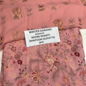 Bareeze Winter Karandi 3pc With Sonydarti Chiffon Duppata Mk - 104