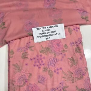 Bareeze Winter Karandi 3pc With Sonydarti Chiffon Duppata Mk - 106