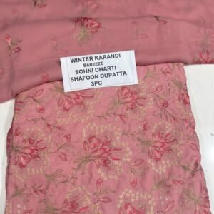 Bareeze Winter Karandi 3pc With Sonydarti Chiffon Duppata Mk - 107