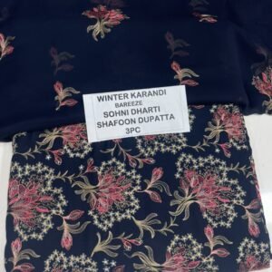 Bareeze Winter Karandi 3pc With Sonydarti Chiffon Duppata Mk - 109