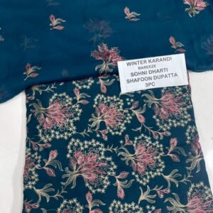 Bareeze Winter Karandi 3pc With Sonydarti Chiffon Duppata Mk - 111