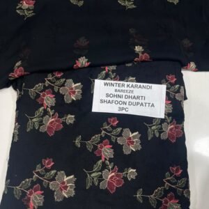 Bareeze Winter Karandi 3pc With Sonydarti Chiffon Duppata Mk - 112