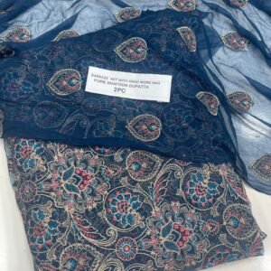 Bareeze Net Collection With Handwork Nag With Pure Pakistani Chiffon Duppata 2026 - 43