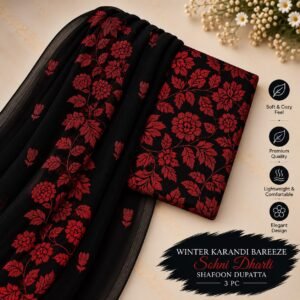 Bareeze Winter Karandi 3pc With Sonydarti Chiffon Duppata Mk - 115