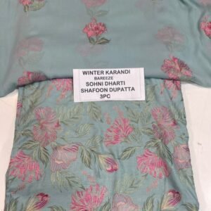 Bareeze Winter Karandi 3pc With Sonydarti Chiffon Duppata Mk - 124