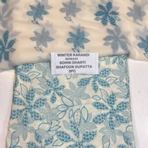 Bareeze Winter Karandi 3pc With Sonydarti Chiffon Duppata Mk - 127