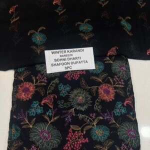 Bareeze Winter Karandi 3pc With Sonydarti Chiffon Duppata Mk - 129