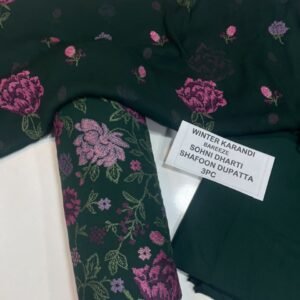Bareeze Winter Karandi 3pc With Sonydarti Chiffon Duppata Mk - 131
