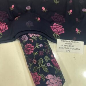 Bareeze Winter Karandi 3pc With Sonydarti Chiffon Duppata Mk - 132