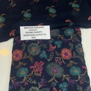 Bareeze Winter Karandi 3pc With Sonydarti Chiffon Duppata Mk - 133