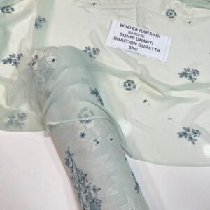 Bareeze Winter Karandi 3pc With Sonydarti Chiffon Duppata Mk - 137
