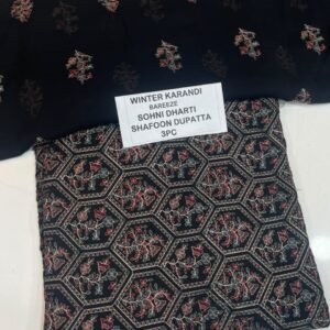 Bareeze Winter Karandi 3pc With Sonydarti Chiffon Duppata Mk - 140