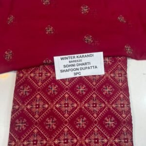 Bareeze Winter Karandi 3pc With Sonydarti Chiffon Duppata Mk - 144