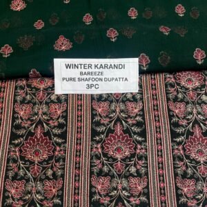 Bareeze Winter Karandi 3pc With Sonydarti Chiffon Duppata Mk - 145