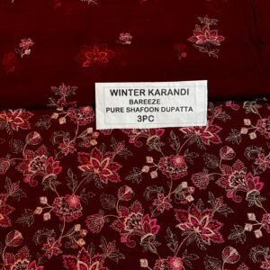 Bareeze Winter Karandi 3pc With Sonydarti Chiffon Duppata Mk - 147