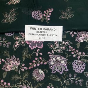 Bareeze Winter Karandi 3pc With Sonydarti Chiffon Duppata Mk - 149