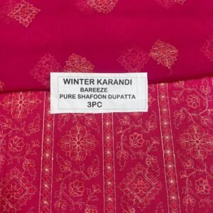 Bareeze Winter Karandi 3pc With Sonydarti Chiffon Duppata Mk - 150