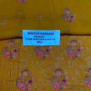 Bareeze Winter Karandi 3pc With Sonydarti Chiffon Duppata Mk - 152